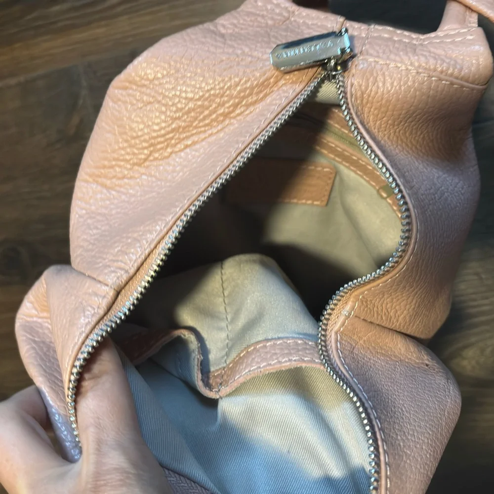 Valentina dusty rose leather Urban Backpack Minimalist Design